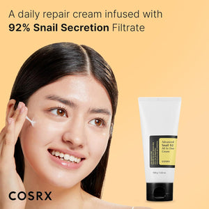 COSRX COSRX Snail Mucin 92% Moisturizer, Daily Repair Face Gel Cream Tube Type For Dry, Sensitive Skin, Not Tested On Animals, No Parabens, No Sulfates, No Phthalates, Korean Skincare (3.52Fl Oz / 100g)