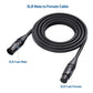 Cable Matters 2-Pack Premium XLR To XLR Cables, XLR Microphone Cable 15 Feet, Oxygen-Free Copper (OFC) XLR Male To Female Cord, Mic Cord, XLR Speaker Cable, Black,