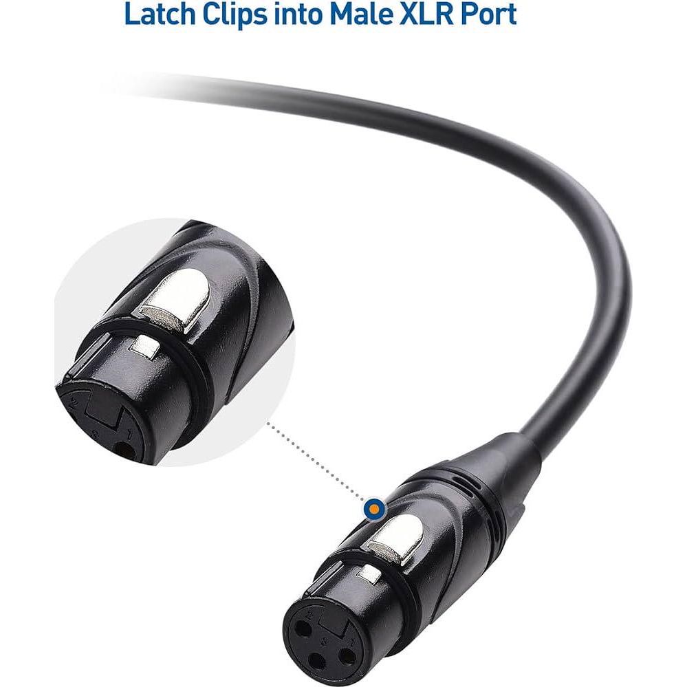 Cable Matters 2-Pack Premium XLR To XLR Cables, XLR Microphone Cable 20 Feet, Oxygen-Free Copper (OFC) XLR Male To Female Cord, Mic Cord, XLR Speaker Cable, Black,