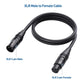 Cable Matters 2-Pack Premium Short XLR To XLR Cables, XLR Microphone Cable 3 Feet, Oxygen-Free Copper (OFC) XLR Male To Female Cord, Mic Cord, XLR Speaker Cable, Black,
