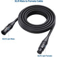Cable Matters 2-Pack Premium XLR To XLR Cables, XLR Microphone Cable 20 Feet, Oxygen-Free Copper (OFC) XLR Male To Female Cord, Mic Cord, XLR Speaker Cable, Black,