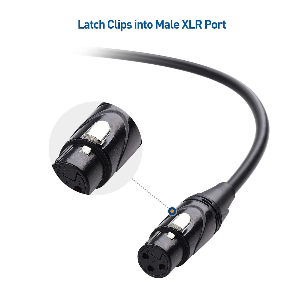 Cable Matters 2-Pack Premium XLR To XLR Cables, XLR Microphone Cable 25 Feet, Oxygen-Free Copper (OFC) XLR Male To Female Cord, Mic Cord, XLR Speaker Cable, Black,