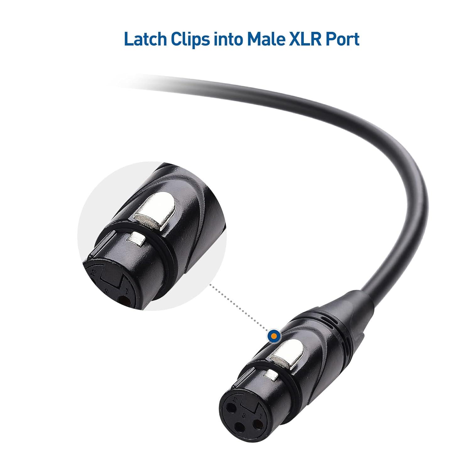 Cable Matters 2-Pack Premium Short XLR To XLR Cables, XLR Microphone Cable 1 Foot, Oxygen-Free Copper (OFC) XLR Male To Female Cord, Mic Cord, XLR Speaker Cable, Black,