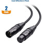 Cable Matters 2-Pack Premium XLR To XLR Cables, XLR Microphone Cable 20 Feet, Oxygen-Free Copper (OFC) XLR Male To Female Cord, Mic Cord, XLR Speaker Cable, Black,