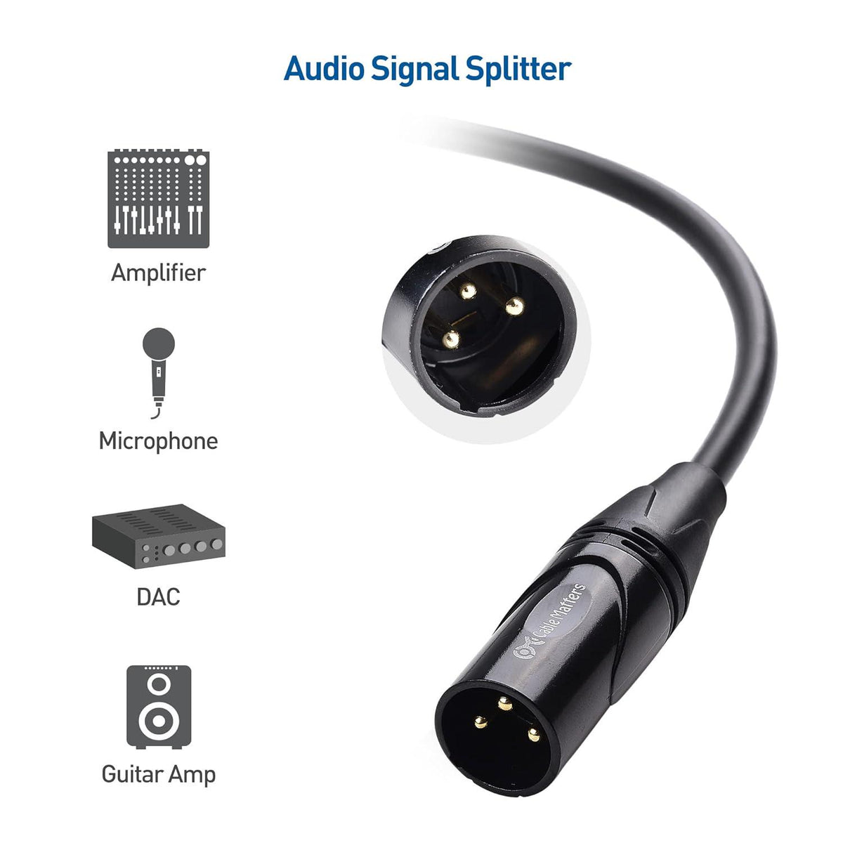 Cable Matters 2-Pack Premium XLR To XLR Cables, XLR Microphone Cable 6 Feet, Oxygen-Free Copper (OFC) XLR Male To Female Cord, Mic Cord, XLR Speaker Cables, Black,