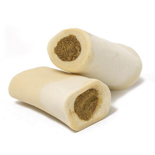 Cadet Peanut Butter Stuffed Shin Bone, Large, Long-Lasting Dog Chew, High Protein, Dental Support