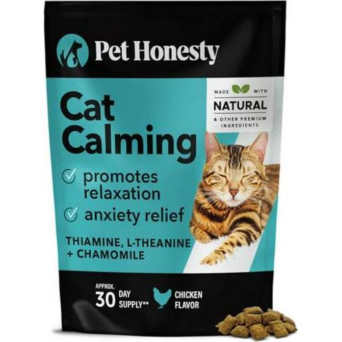 Calming Cat Chews Chicken Flavor 30 Day Supply Reduces Stress and Anxiety