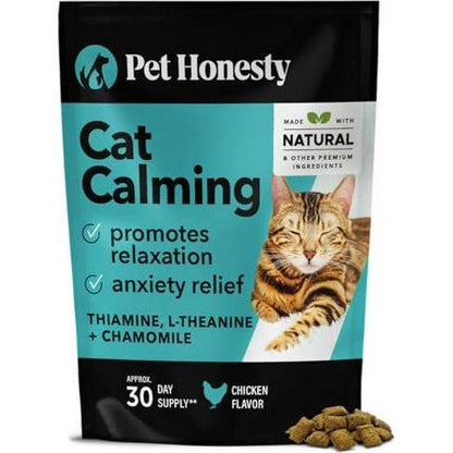 Calming Cat Chews Chicken Flavor 30 Day Supply Reduces Stress and Anxiety