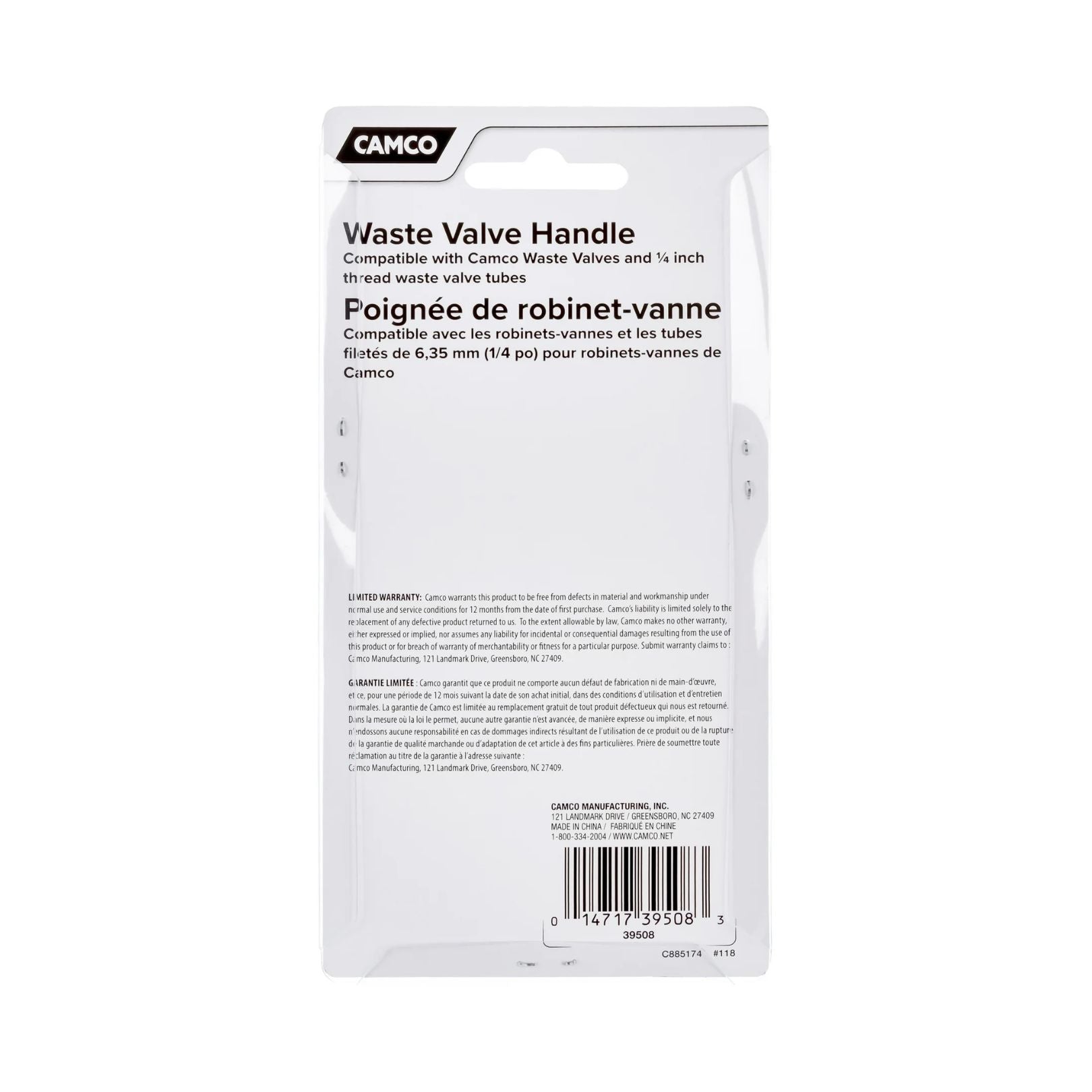 Camco 39508 Plastic RV Sewer Waste Valve Replacement Handle,014717395083