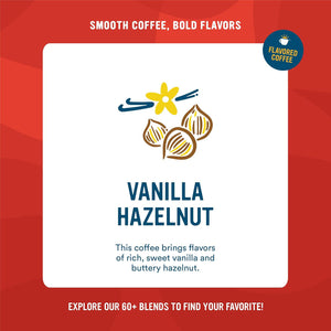 Cameron’s Coffee Roasted Ground Coffee, Vanilla Hazelnut Flavored, 32oz Bag