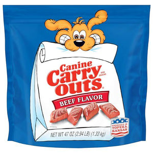 Canine Carry Outs Dog Treats Beef Flavor 47 oz Soft and Chewy Snack for All Breeds