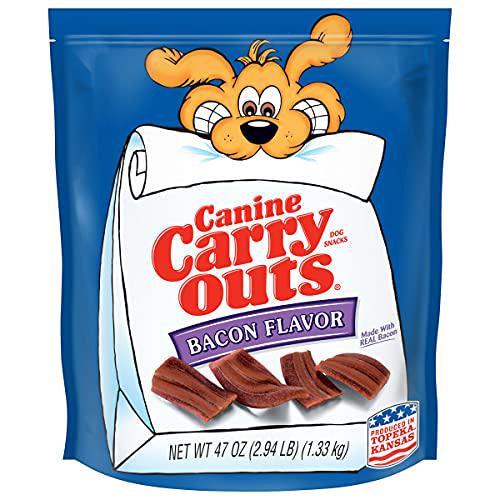 Canine Carry Outs Dog Treats Bacon Flavor 47 oz Made with Real Bacon