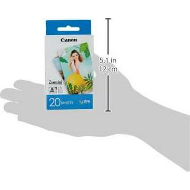 Canon Zink Photo Paper Pack, 20 Sheets, White, 2 X 3 . (3214C001),