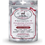 Cape Cod Polishing Cloths For Fine Metals | Jewelry Cleaner And Tarnish Remover | Silver Polishing To A Brilliant Shine | Foil Pack Of (2) 4x6 Cloths,