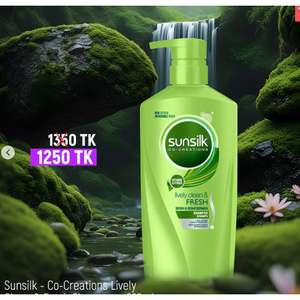 Sunsilk Co-Creations Lively Clean & Fresh Shampoo 650ml,8851932355230