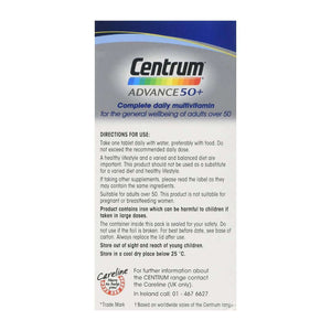 Centrum Advance 50+ Multivitamin/Multimineral Supplement 100 Tablets