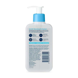 CeraVe Renewing SA Cleanser For Normal Skin 237ml back ingredients barcode