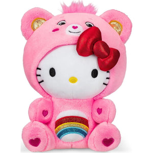 Care Bears Hello Kitty Cheer Bear Plush Toy, 8 Inch, Soft & Huggable, Ages 4+, Cute Collectible Gift