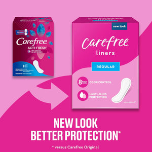 Carefree Carefree Panty Liners For Women, Regular, Unwrapped, Unscented, 120ct | Pantiliners, Carefree Liners, Daily Liners For Women, Light Periods And Leaks, 8-Hour Odor Control | 120ct (Packaging May Vary)