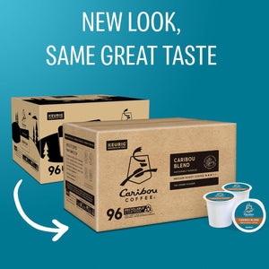 Caribou Coffee Caribou Blend, Keurig Single Serve K-Cup Pods, Medium Roast, 96 Count