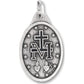 Caritas Et Fides Bulk Pack Of 10 - Miraculous Medal Pendant For Necklace -1 Oval Silver Oxidized Miraculous Medals Pendant For Necklace, Medals For Jewelry Catholic, Made In Italy,