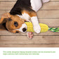 Carllg Tough Squeaky Dog Chew Toy Durable Corn Stick for Aggressive Chewers All Breed Sizes