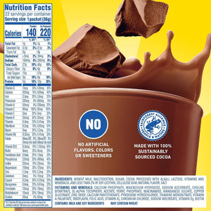 Carnation Breakfast Essentials Powder Drink Mix, Rich Milk Chocolate Flavor, 22 Count Box (26 oz), Nutrient-Packed Breakfast Drink