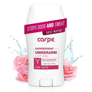 Carpe Carpe Underarm Antiperspirant And Deodorant, Clinical Strength With Rose Water Scent, Combat Excessive Sweating Stay Fresh And Dry, Great For Hyperhidrosis