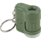 Carson MicroMini 20x LED Lighted Pocket Microscope With Built-in UV And LED Flashlight, Green (MM-280G), Large,