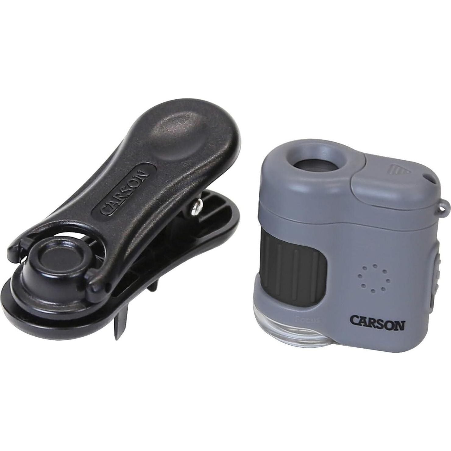 Carson MicroMini 20x LED Lighted Pocket Microscope With Built-in LED And UV Flashlight And Universal Smartphone Digiscoping Adapter Clip (MM-380),750668012890