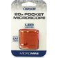 Carson MicroMini 20x Pocket Microscope, UV And LED Flashlight, Orange (MM-280O),
