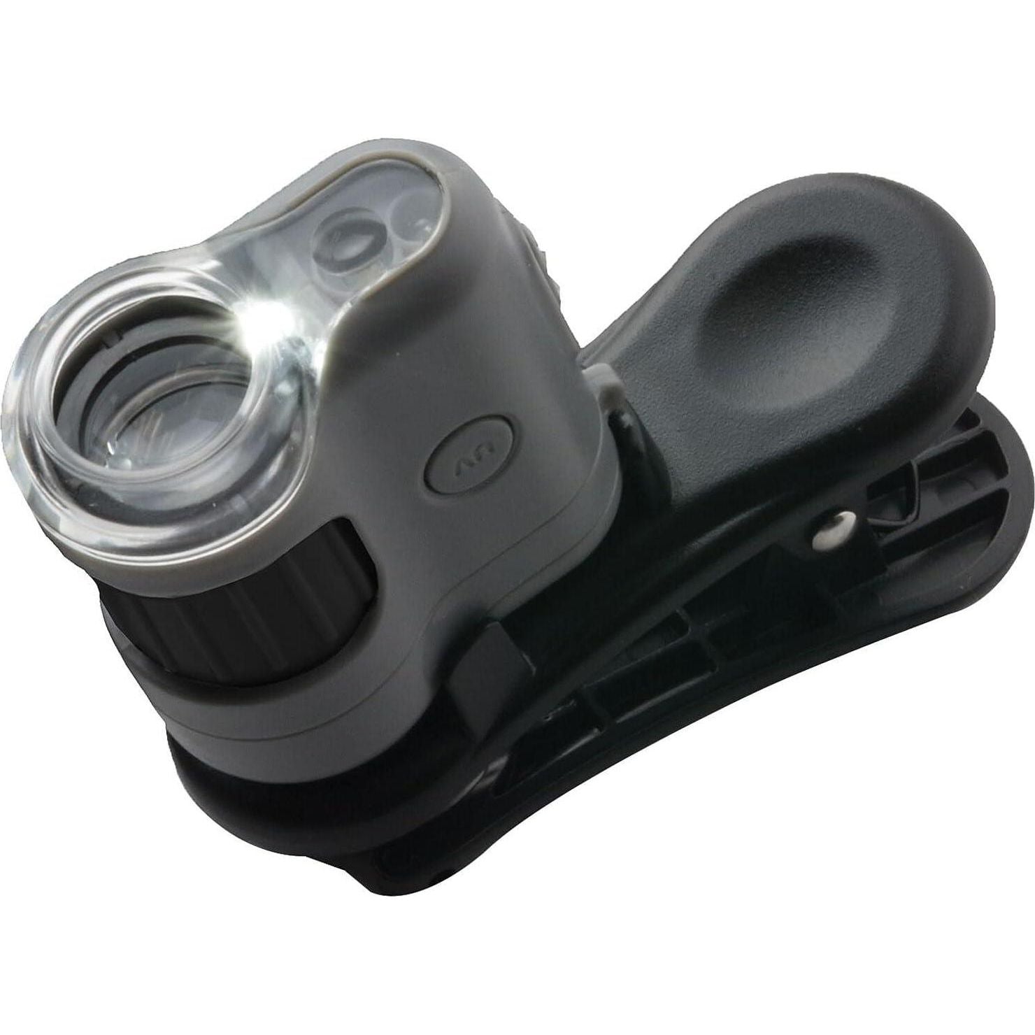 Carson MicroMini 20x LED Lighted Pocket Microscope With Built-in LED And UV Flashlight And Universal Smartphone Digiscoping Adapter Clip (MM-380),750668012890