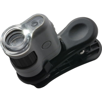 Carson MicroMini 20x LED Lighted Pocket Microscope With Built-in LED And UV Flashlight And Universal Smartphone Digiscoping Adapter Clip (MM-380),750668012890