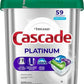 Cascade Platinum Dishwasher Pods, Dishwasher Detergent, Fresh, 59 Count