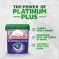 Cascade Platinum Plus Dishwasher Pods, Dish Detergent ActionPacs, Fresh, 52 Count