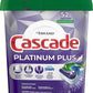 Cascade Platinum Plus ActionPacs Dishwasher Detergent Pods, Mountain Scent, 52 Count