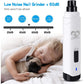 Casfuy Dog Nail Grinder White Rechargeable 2 Speed Painless Pet Nail Trimmer for Dogs and Cats All Sizes