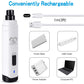 Casfuy Dog Nail Grinder White Rechargeable 2 Speed Painless Pet Nail Trimmer for Dogs and Cats All Sizes