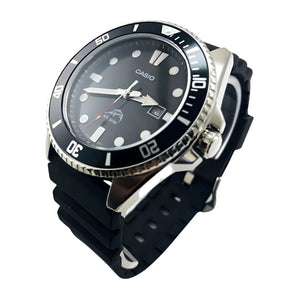 Casio MDV106 Series Black Stainless Steel Case & Resin Band Unisex Analog Watch,079767977320