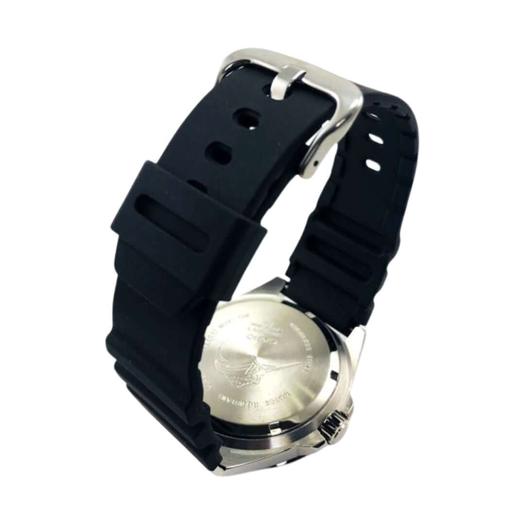 Casio MDV106 Series Black Stainless Steel Case & Resin Band Unisex Analog Watch,079767977320