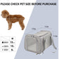 Grey Soft Pet Carrier for Cats and Small Dogs up to 15 lbs TSA Approved Collapsible Waterproof Travel Bag
