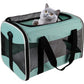 Green Collapsible Soft Pet Carrier 17x11x11 Airline Approved for Cats Dogs up to 15 lbs Travel Friendly