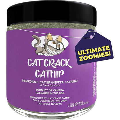 Cat Crack Natural Catnip Blend 1 Cup North American Cat Treat for Toys and Accessories Safe and Additive Free