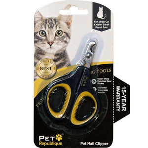 Pet Republique Cat Nail Clippers, Stainless Steel, Small Animal Trimmer for Cats, Rabbits, Birds, Hamsters