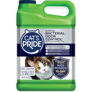 Cat's Pride Max Power Fresh Scent Multi Cat Litter 15 lb Clumping Odor Control 99 Dust Free