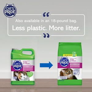 Cat's Pride Premium Clumping Cat Litter, Scented Lightweight, 10 lb, Pure & Fresh Formula for Multi-Cat Homes