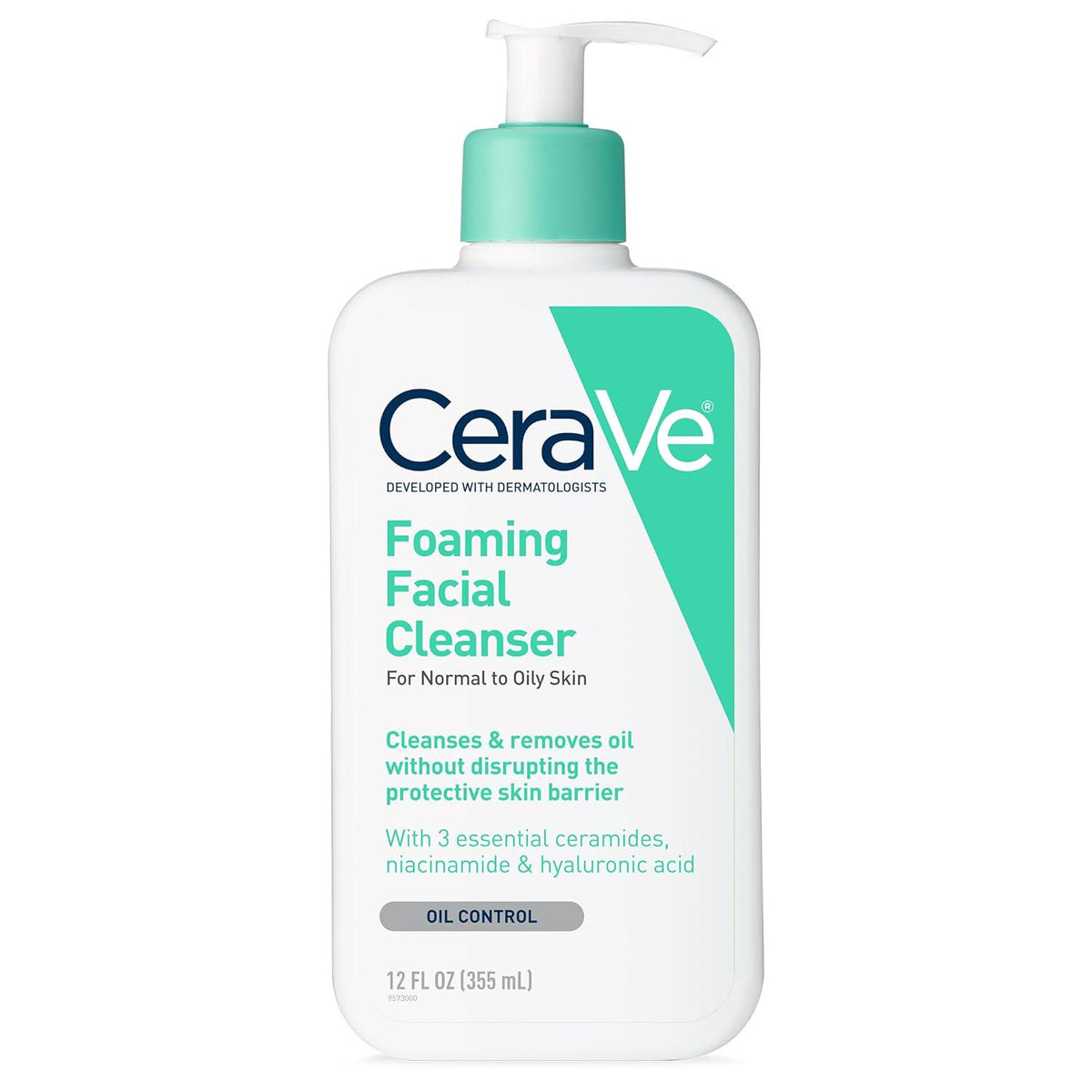 CeraVe CeraVe Foaming Facial Cleanser, Daily Face Wash For Oily Skin With Hyaluronic Acid, Ceramides, And Niacinamide, Fragrance Free Paraben Free, 12 Fluid Ounce