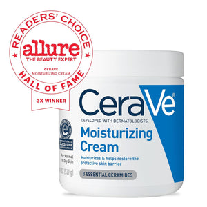 CeraVe CeraVe Moisturizing Cream, Body And Face Moisturizer For Dry Skin, Body Cream With Hyaluronic Acid And Ceramides, Daily Moisturizer, Oil-Free, Fragrance Free, Non-Comedogenic, 19 Ounce