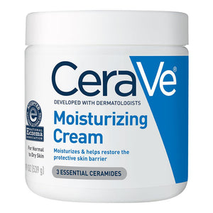 CeraVe CeraVe Moisturizing Cream, Body And Face Moisturizer For Dry Skin, Body Cream With Hyaluronic Acid And Ceramides, Daily Moisturizer, Oil-Free, Fragrance Free, Non-Comedogenic, 19 Ounce