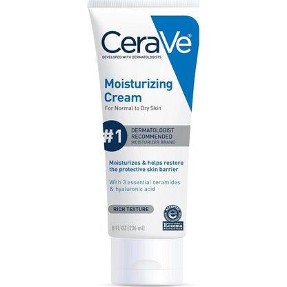 CeraVe CeraVe Moisturizing Cream, Face Body Moisturizer, Normal To Dry Skin, 8 Fl Oz